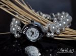 zegarek-perły szklane